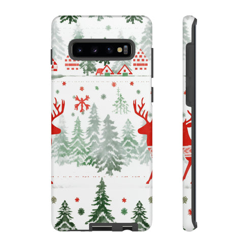Nordic Christmas Print - Impact Resistant Phone Case Samsung Galaxy S10 Plus Matte